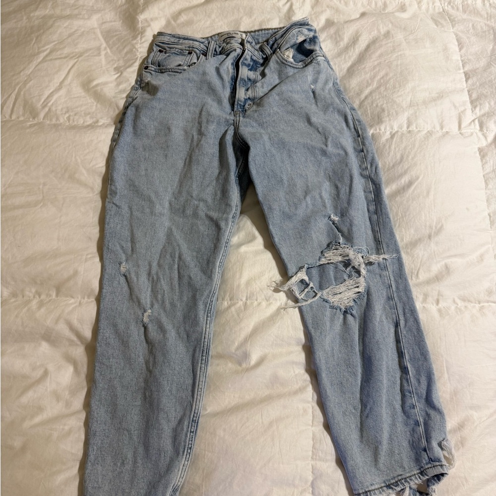 Abercrombie & Fitch Light Blue Curve Love Jeans